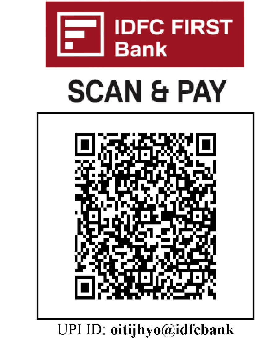 IDFC FIRST Bank UPI Scan & Pay QR for Oitijhyo Sarbojonin donations