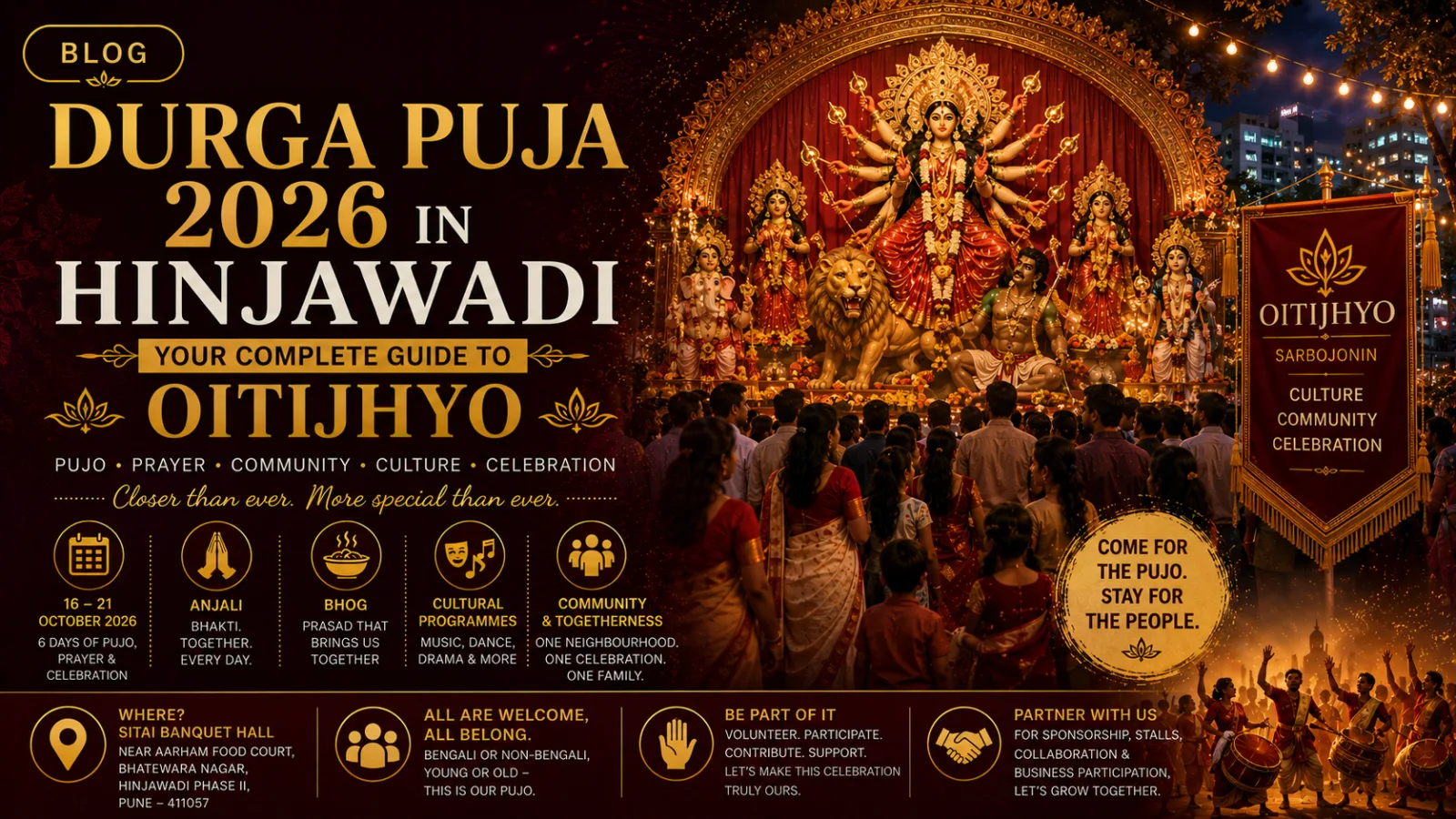Durga Puja 2026 in Hinjawadi: Your Complete Guide to Oitijhyo