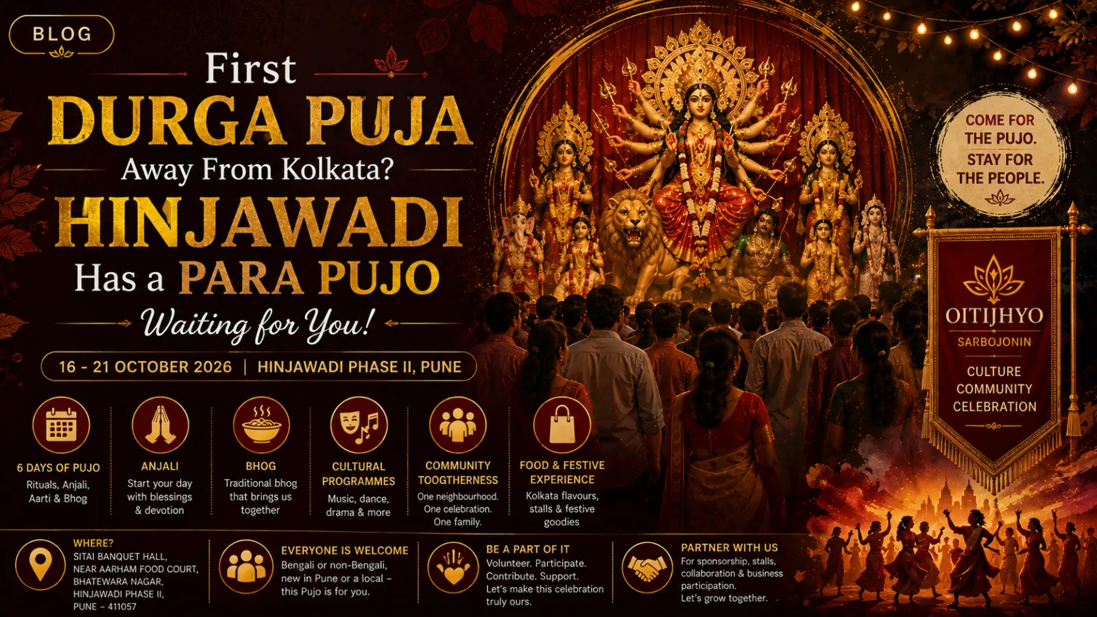 First Durga Puja Away From Kolkata? Hinjawadi Has a Para Pujo Waiting for You